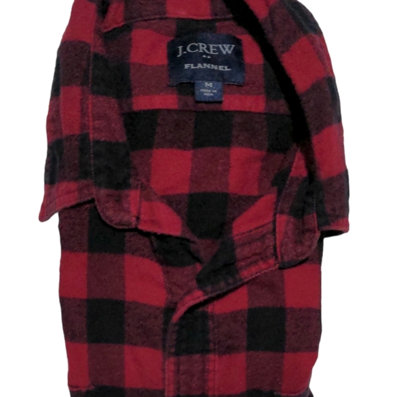 J Crew Mens M Long Sleeve Button Up Lumberjack Plaid Flannel Shirt EUC - Picture 3 of 3